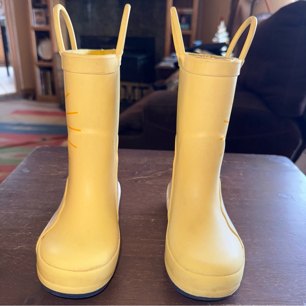 Sunny Yellow Kids Rain Boots